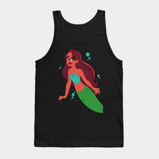 Purple Haired Mermaid Tank Top